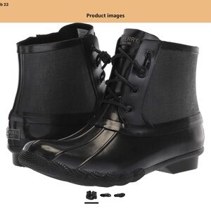 Sperry Women's Saltwater Rubber Flooded Rain Boot. 6.5 EUC